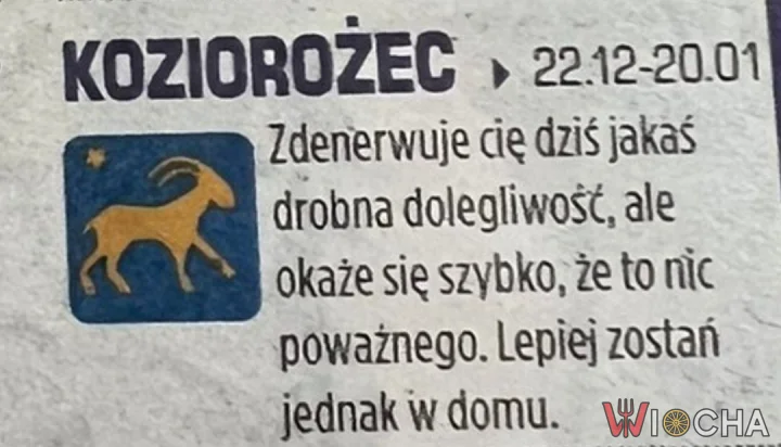 To nic poważnego, ale zostań w domu
