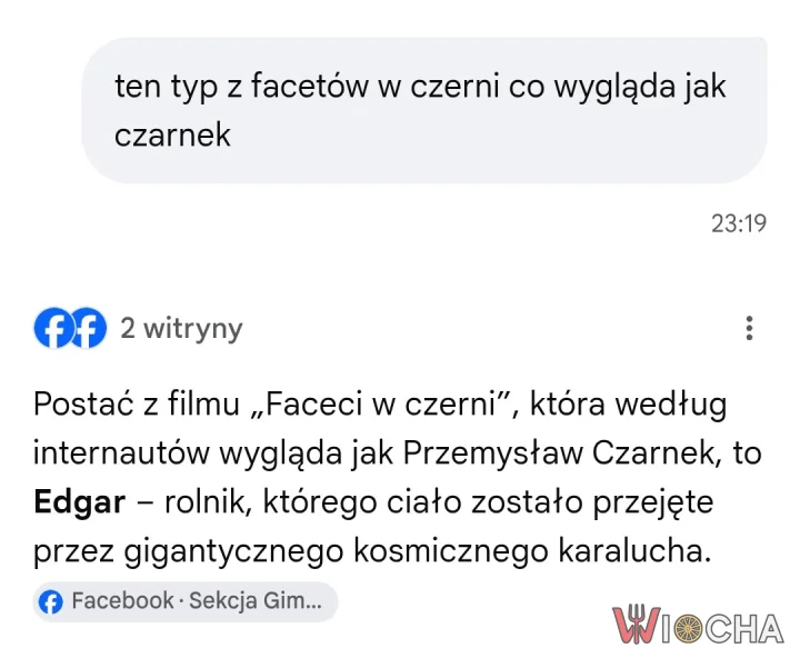 Ten typ z "Facetów w czerni" co wygląda jak Czarnek