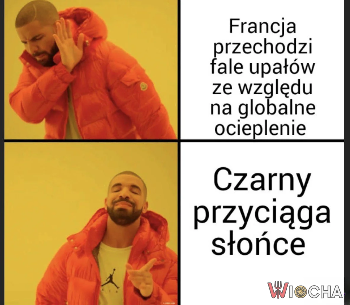 Czarny przyciąga słońce