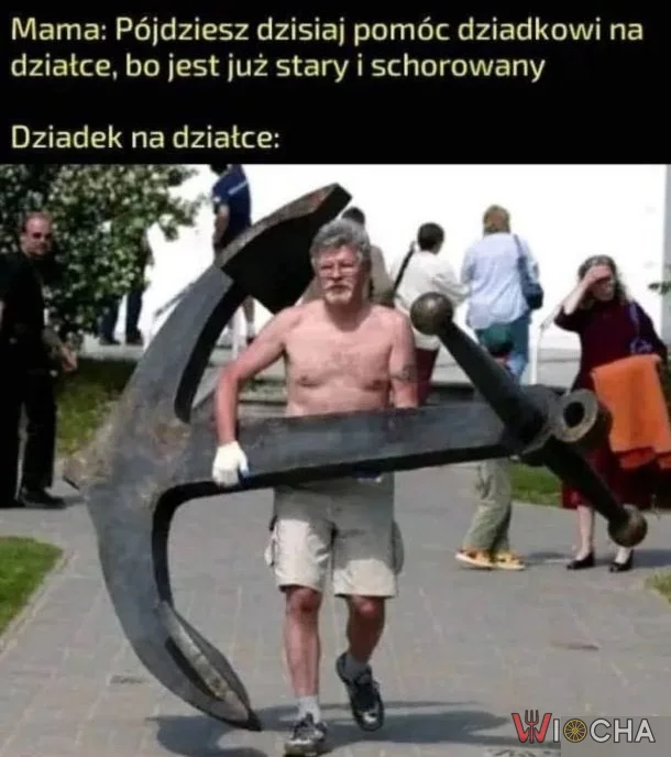 Kiedy obiecujesz pomóc dziadkowi, a on nie potrzebuje pomocy