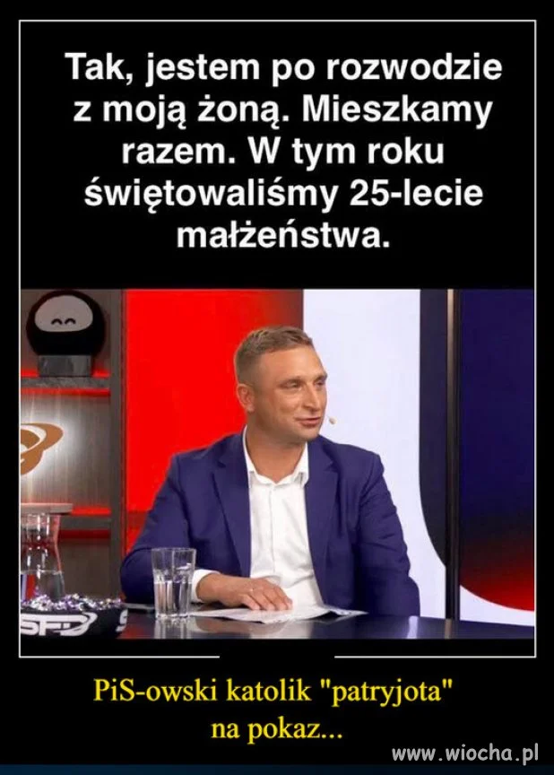 Oficjalnie przyznał że rozwód był fikcyjny.