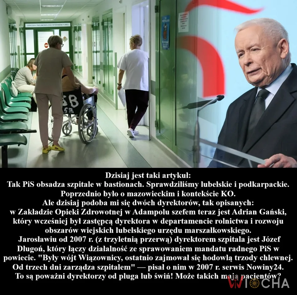Wybitne kadry w szpitalach pod zarządem PiSdzielstwa