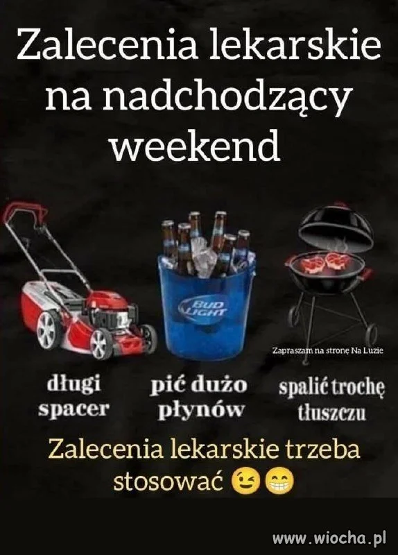 Zalecenia lekarsie na nadchodzący weekend