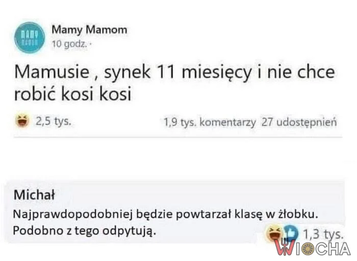Ma 11 miesięcy i nie chce wołać kotka