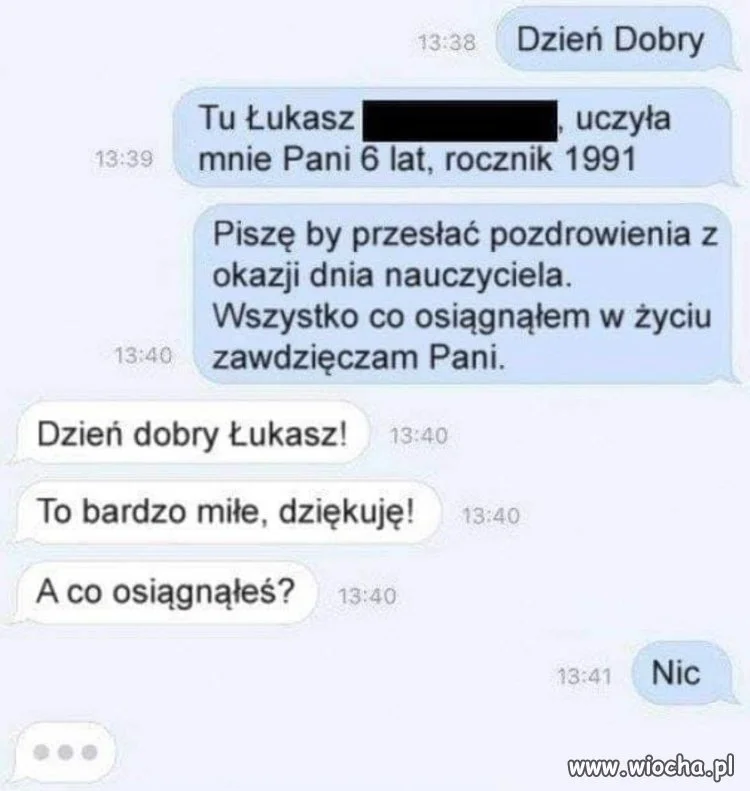 A co osiągnąłeś, Łukasz?