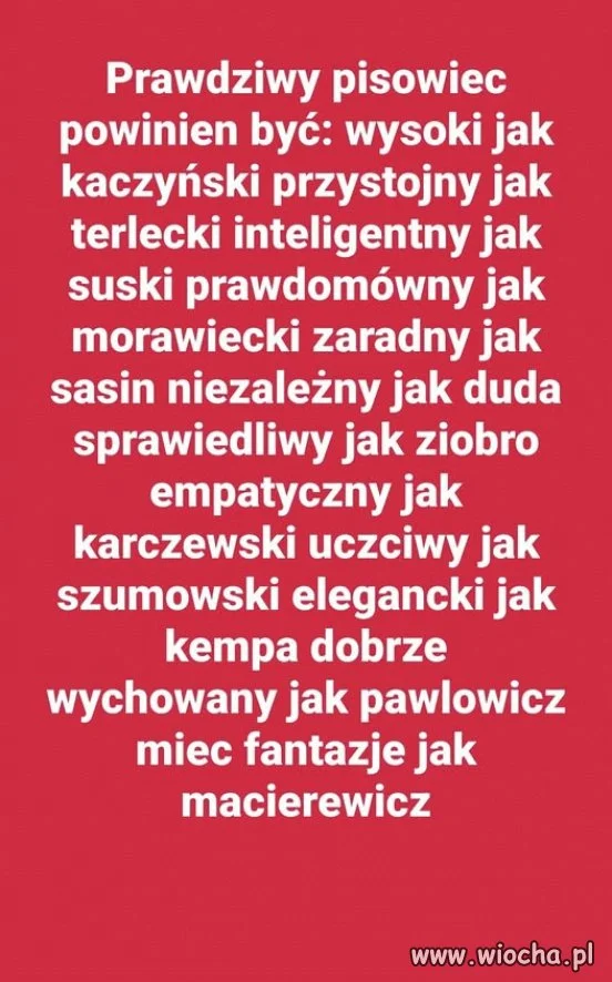 Charakterystyka prawdziwego pisowca