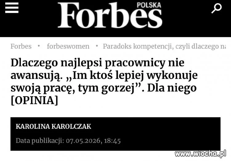 Im ktoś lepiej wykonuje pracę, tym gorzej