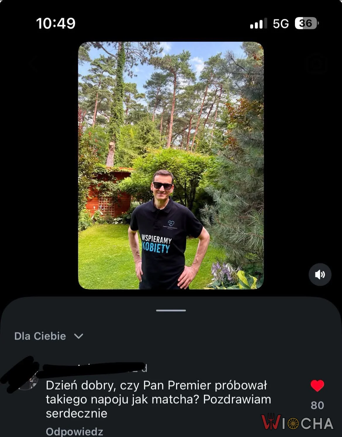 Czy premier próbował matchy?