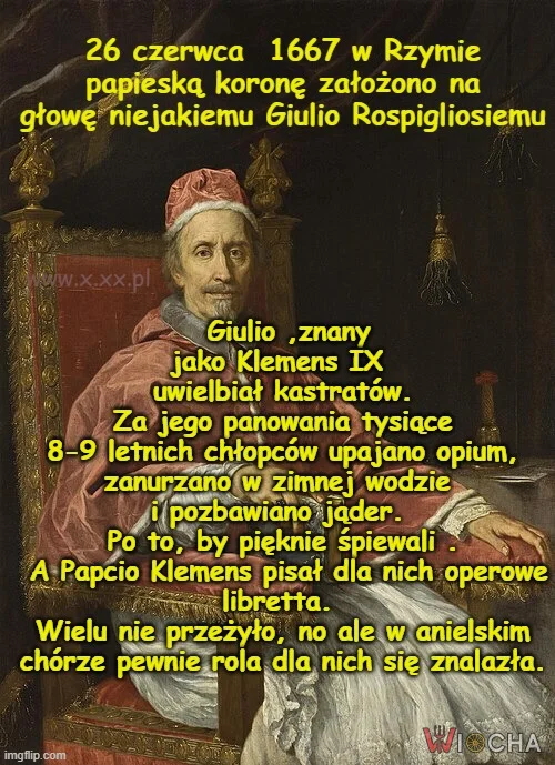 Klemens IX -  papież z niezwykłym hobby :-)