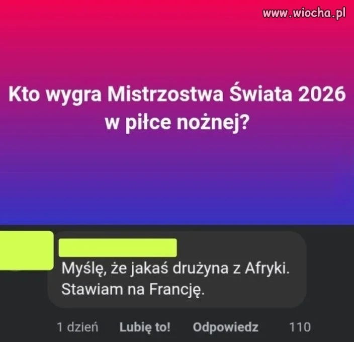 Mistrzostwa Świata wygra jakaś drużyna z Afryki