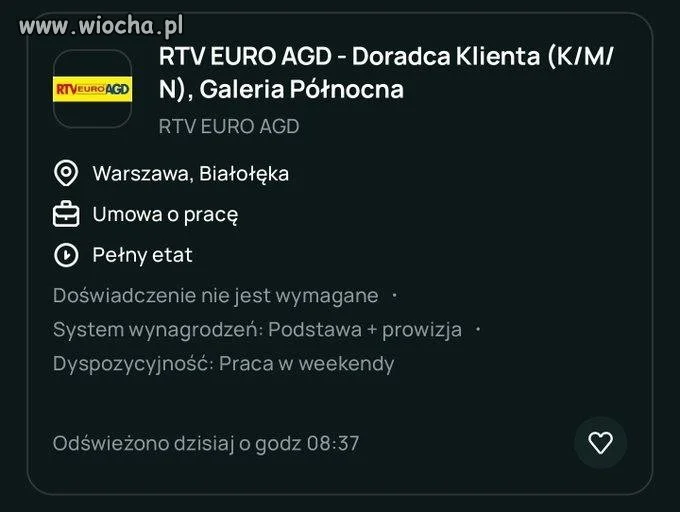 RTV EURO AGD dostosował ogłoszenia do nowych wymogów neutralności płciowej. 