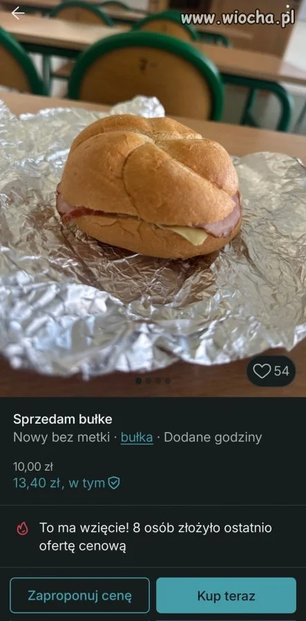 Kanapka za 10 zł na Vinted