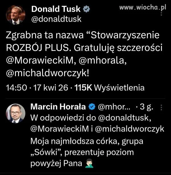 Uaaa Horała nie wie nawet...