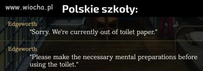 Polskie szkoły zawsze mają braki papieru toaletowego