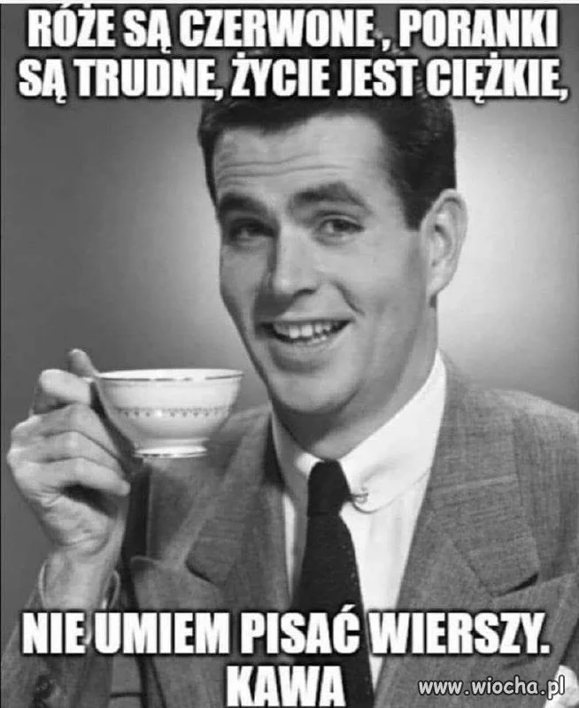 Róże są czerwone poranki są trudne życie jest ciężkie