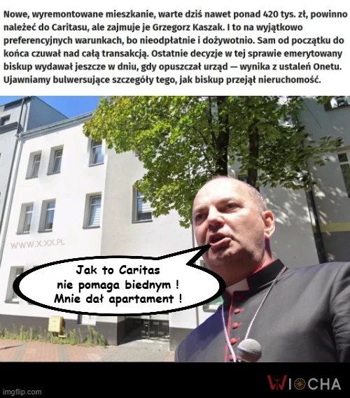 Caritas wie, że ubodzy dostaną mieszkania  od Ojca w Niebie. A biskup potrzebuje tu, na Ziemi.