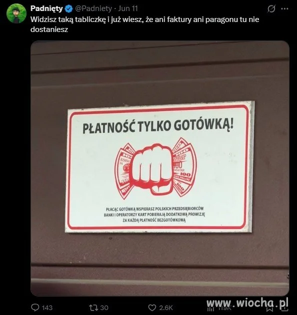 Płacąc gotówką wspierasz polską gospodarkę