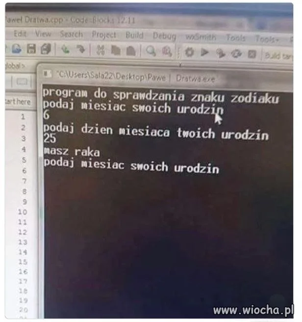 Program do sprawdzania znaku zodiaku
