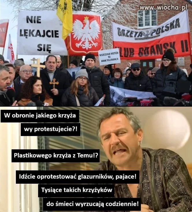 Plastikowy krzyż z Temu