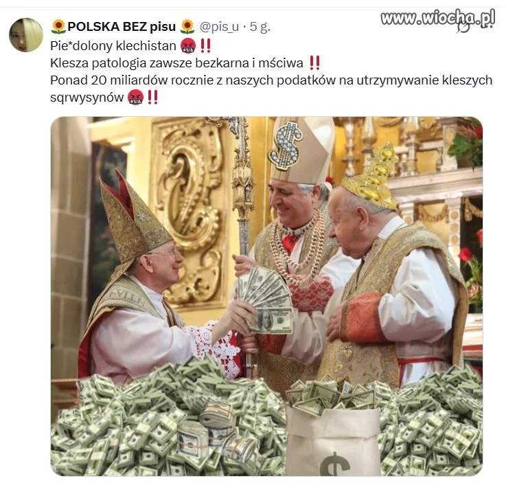 Zlikwidować fundusz kościelny!