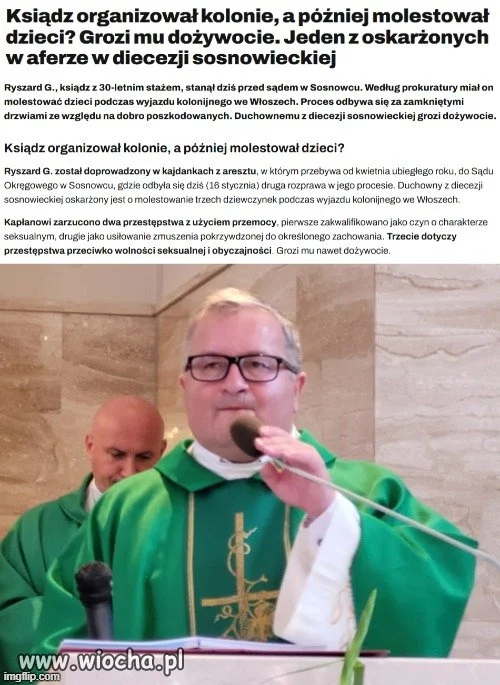 Ksiądz Ryszard G. z diecezji sosnowieckiej.