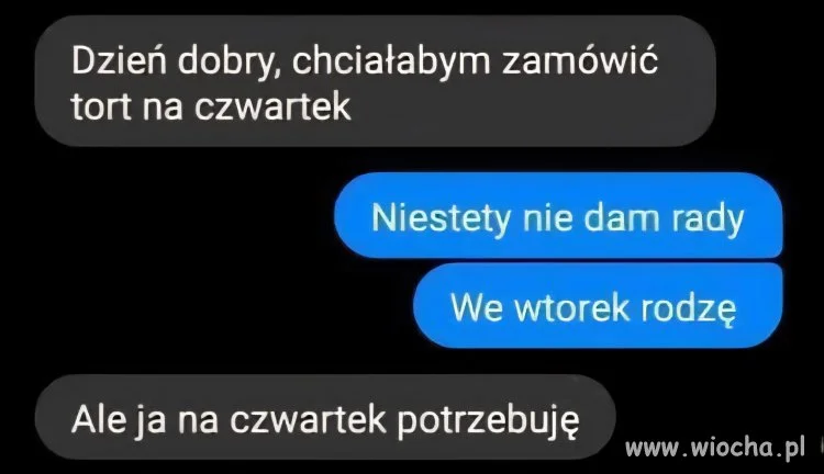 Zamówienie na czwartkowy tort? Słowa bez pokrycia!
