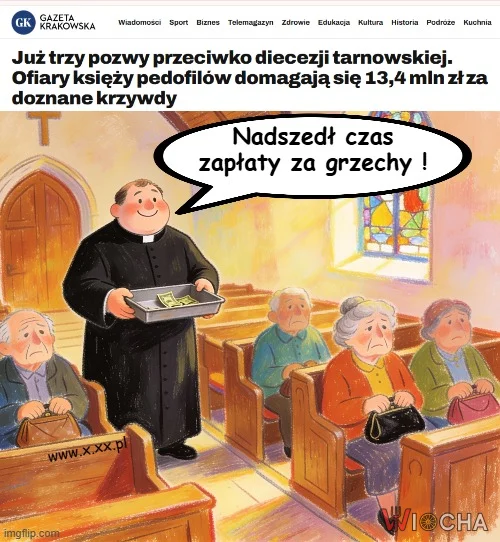 Kiecole nagrzeszyli, wierni zapłacą.