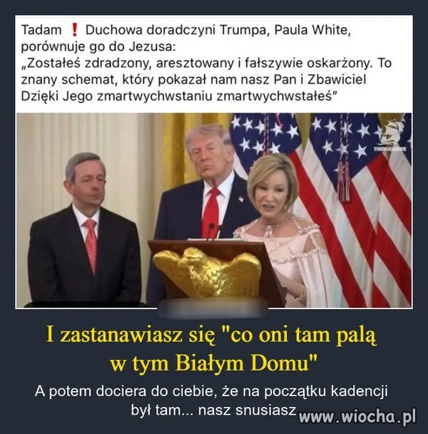 Ładnie się bawi sekta religijna kultu trumpa