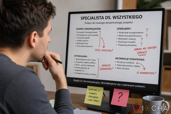 Owocowe czwartki, dynamiczny zespół i pensja „do ustalenia”. Jak czytać ogłoszenie o pracę?