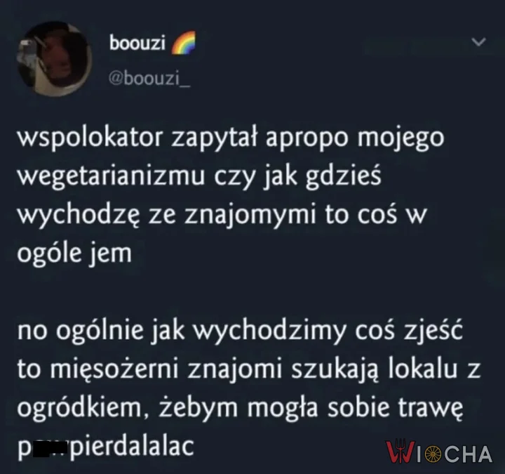 Ulubione danie wegetarianina - trawa