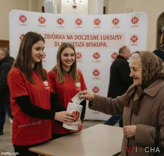 Biedni wierzą, że dostaną coś w  mitycznym raju. Biskup wie, jak to działa. Chce tu i teraz !