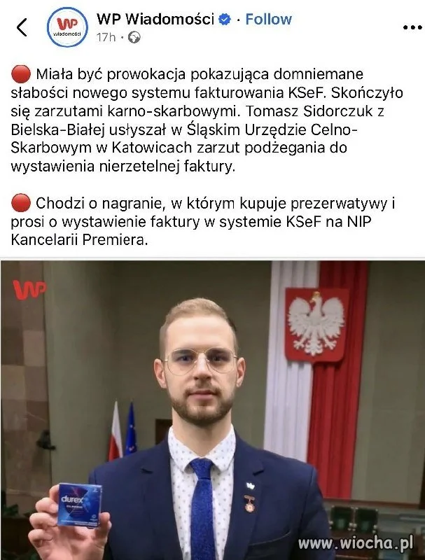 Ma zarzut. Kupił prezerwatywy na NIP Kancelarii Premiera 