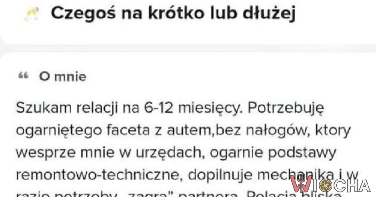 Wymagania na nowego chłopa