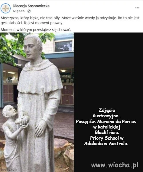 Mężczyzna, który klęka, nie traci siły. 