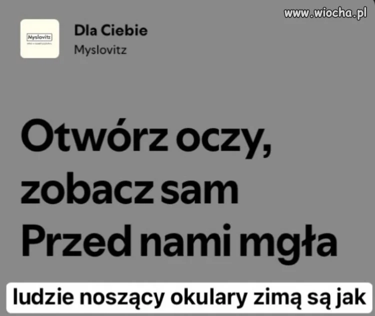 Wszystkim okularnikom wysyłam wsparcie