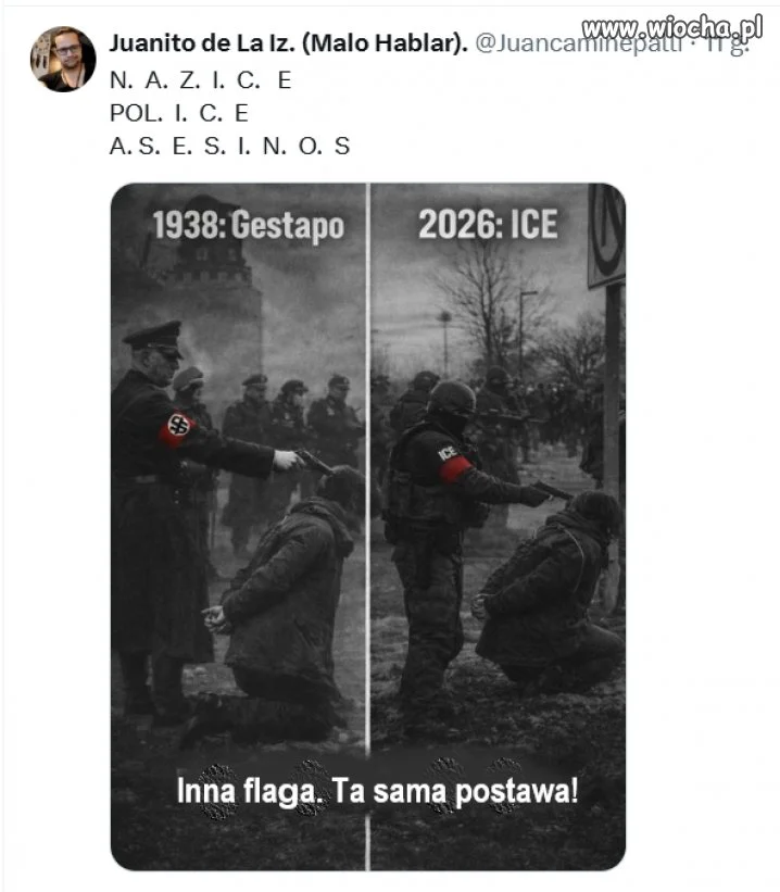 Inna flaga, ta sama postawa!