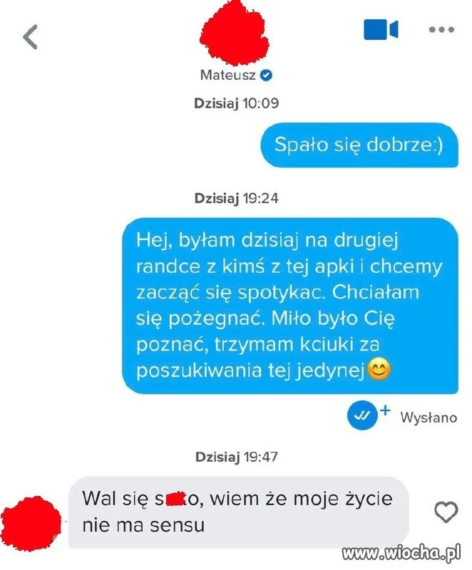 Mateusz chyba nie przyjął tego dobrze