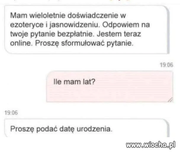 Jasnowidz zgruzowany prostym pytaniem