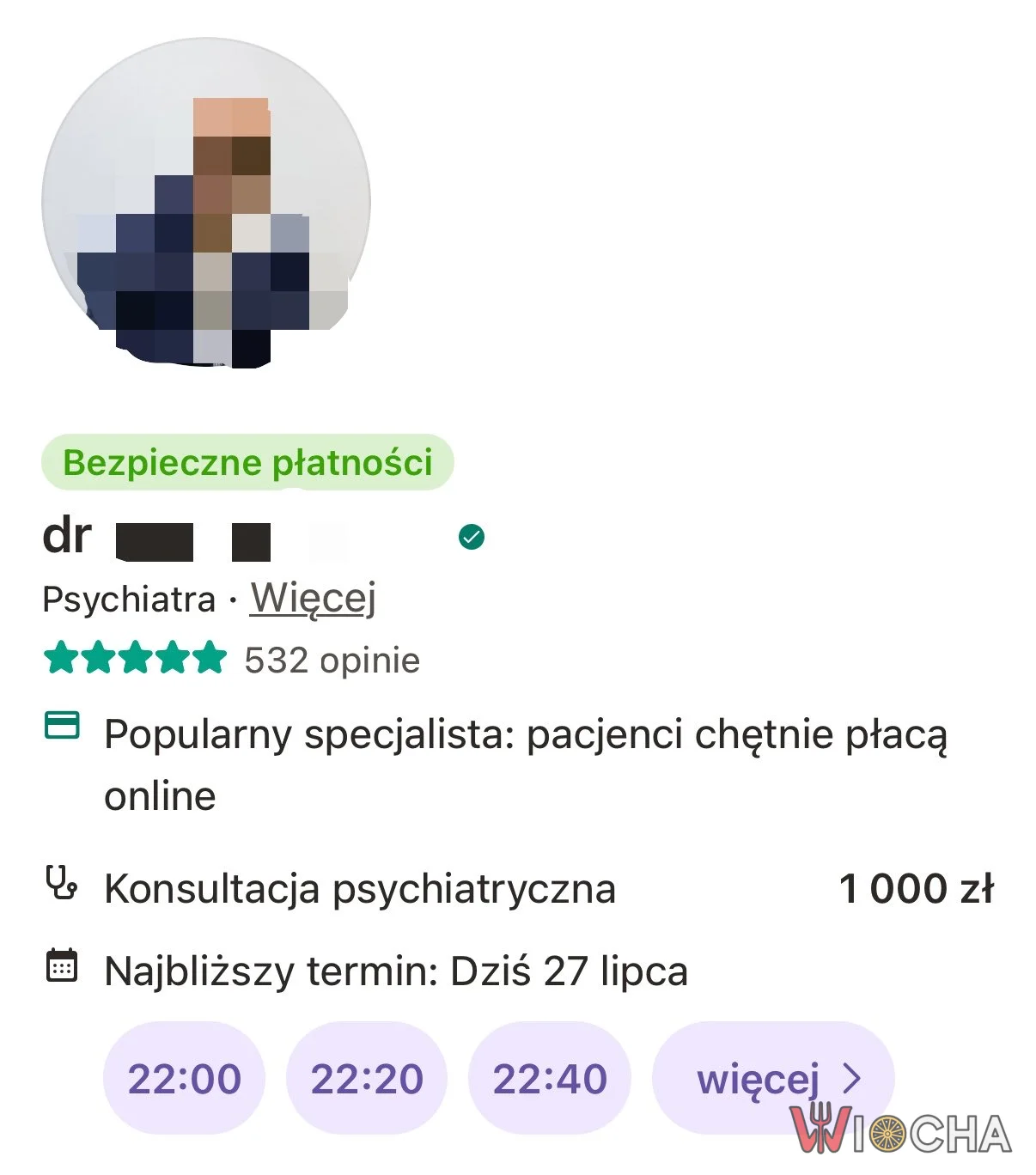 Kiedy psychiatra ma chore stawki