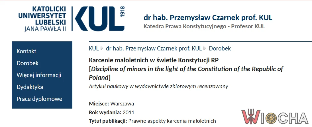 Dzieło naukowe doktora  hab.  Czarnka...