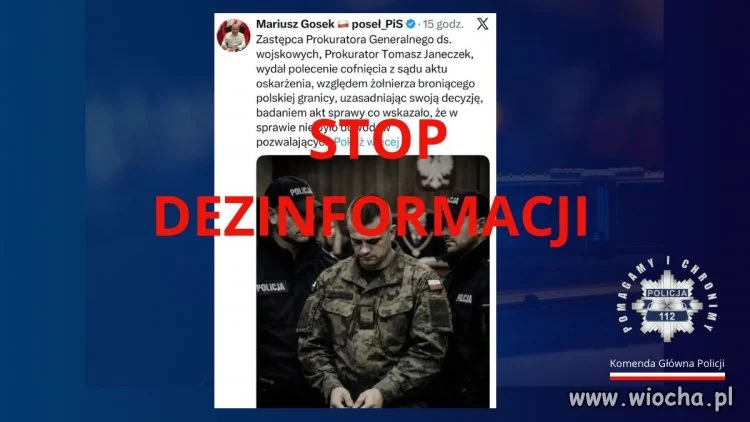 Bulterier Ziobry atakuje policję. 