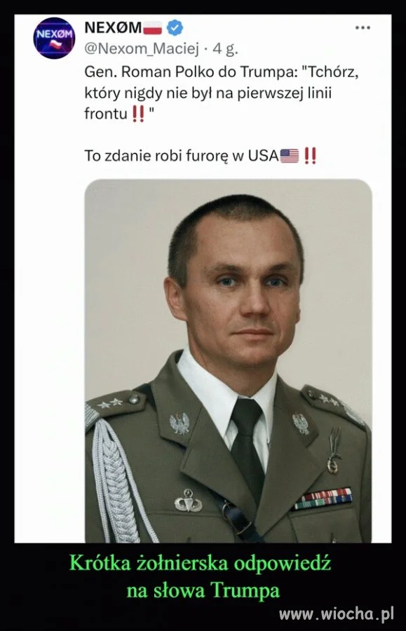 Generał Roman Polko jak zawsze celnie