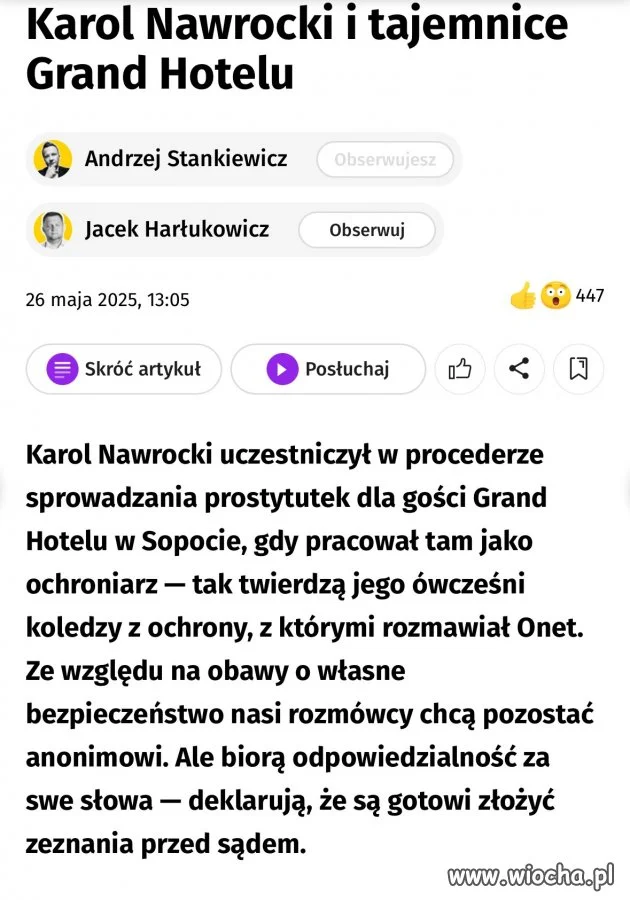 Karol Nawrocki. Art. 204 KK.