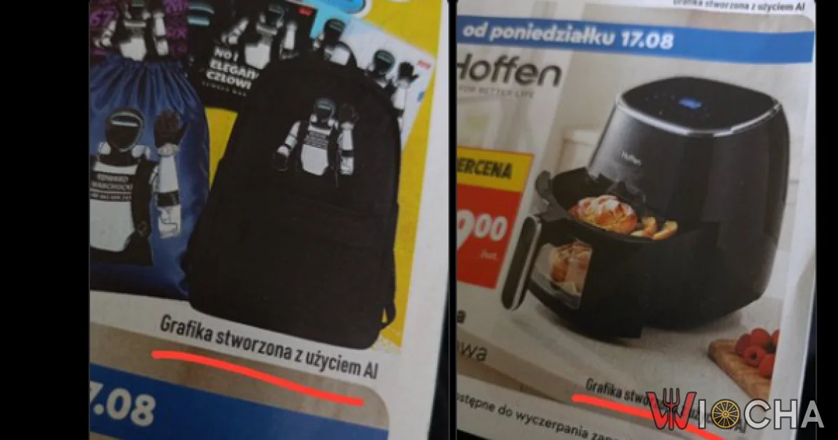 Grafika z Lidla z AI