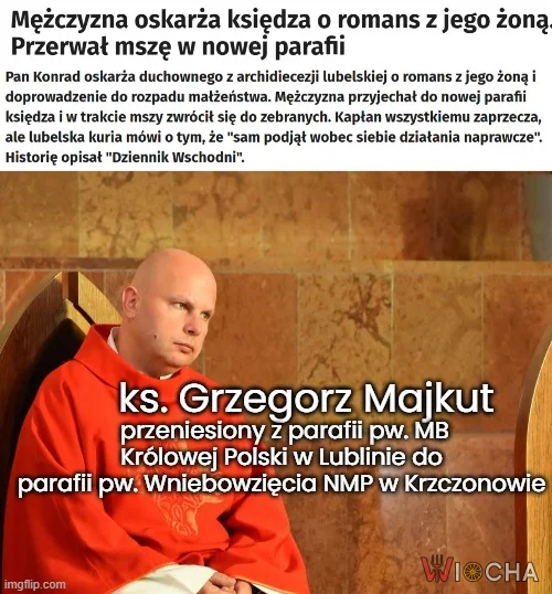 Xiądz Grzegorz gustuje w mężatkach....