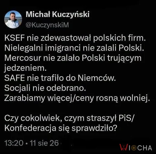 Nic! sie nie sprawdzilo z prawicowej propagandy...