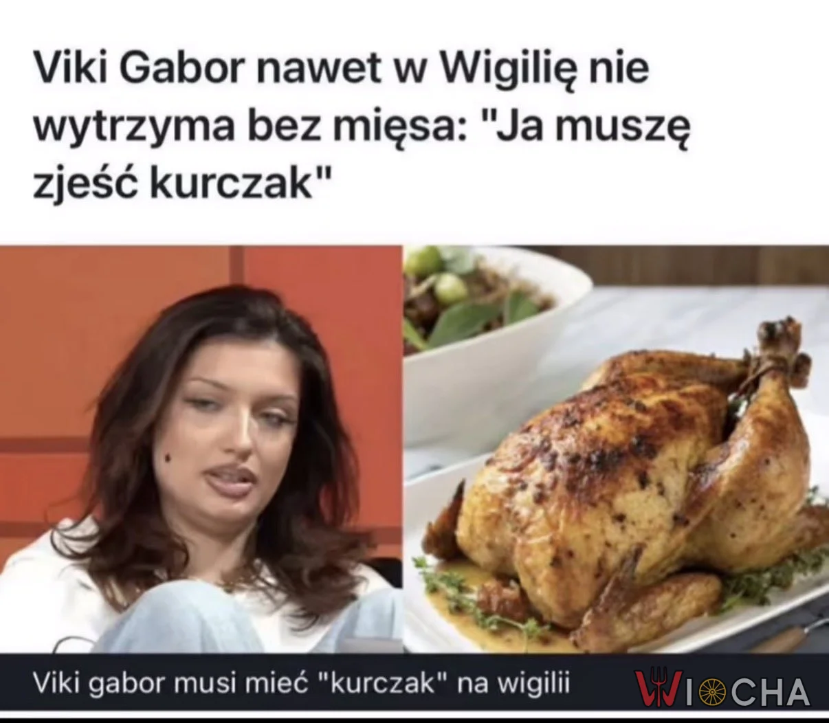 Kurczak nawet przy wigilijnym stole