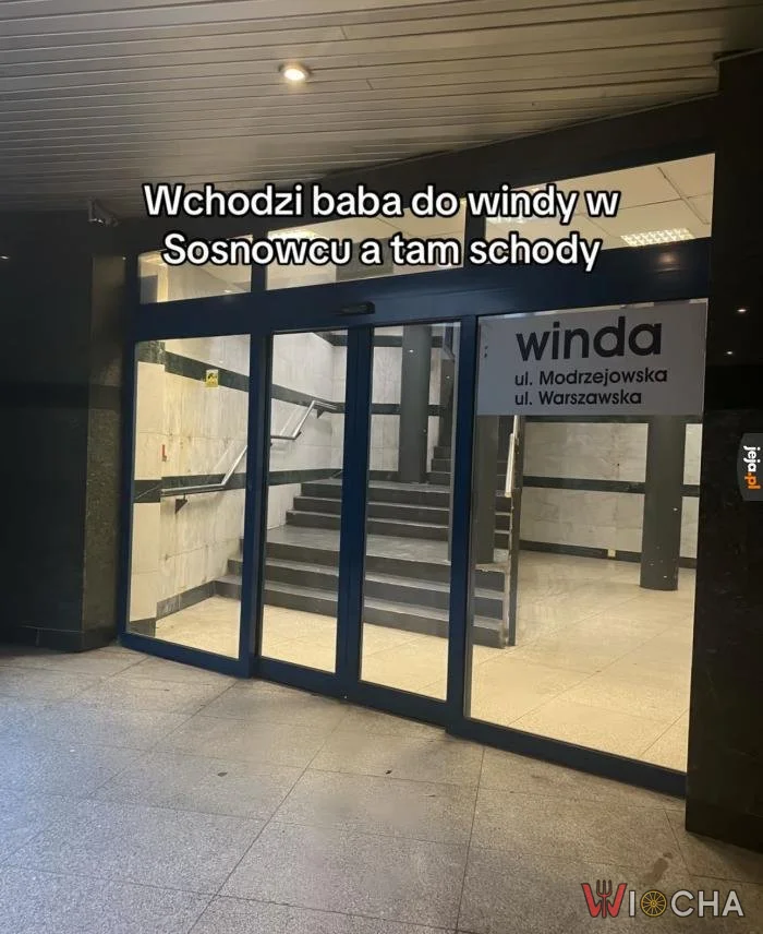 Winda a tam schody