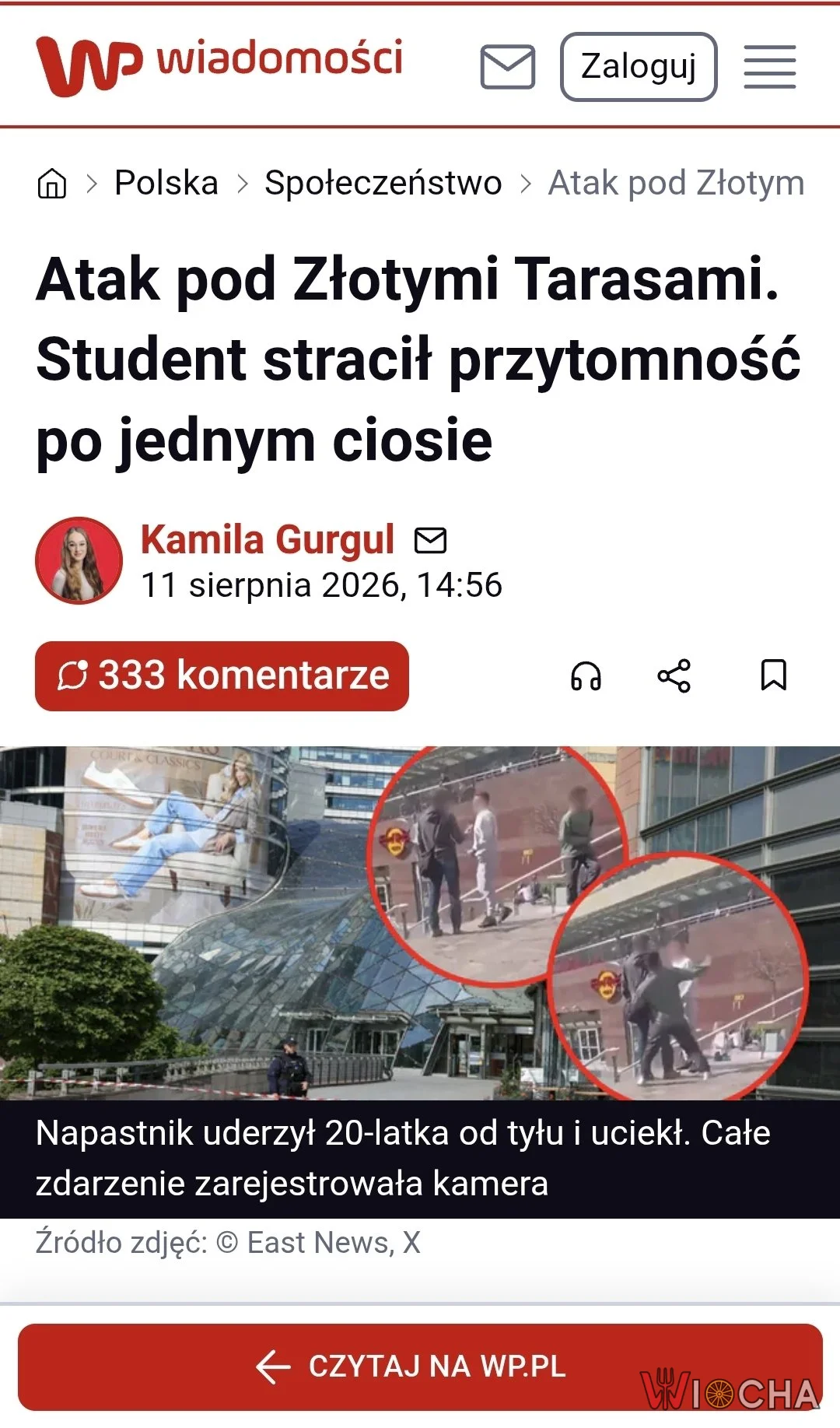Warszawa, Złote Tarasy. Miesiąc minął, bandziorów nie zlokalizowano