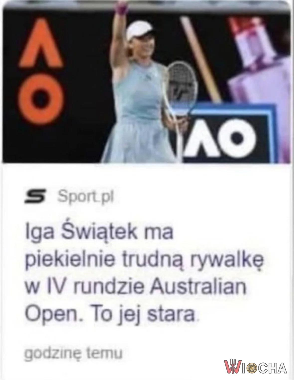 Iga w trudnej sytuacji